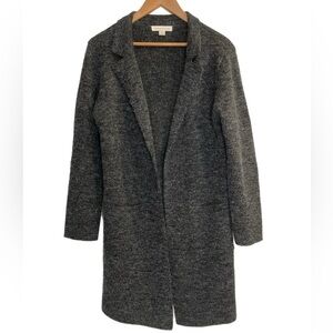 Monteau Los Angeles gray no button structured long cardigan